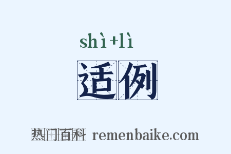 适例是什么意思的图片